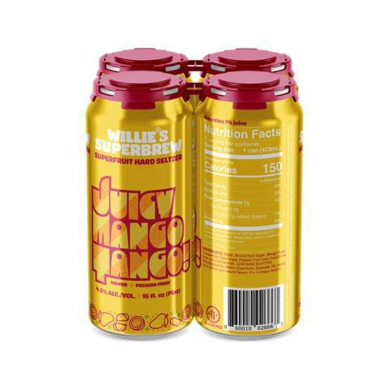 Seltzer Willies Superbrew 4pk Juicy Mango Tango