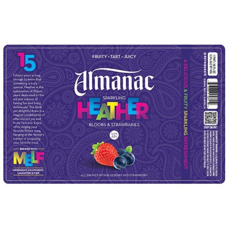 Almanac Sparkling Heather: Bloobs & Strawbabies Sour 16OZ SINGLE CAN