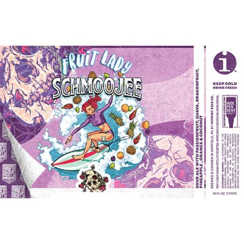 Imprint Fruit Lady Schmoojee Sour Ale (Passionfruit, Guava, Dragonfruit, Pineapple, Orange, & Coconut) 16OZ SINGLE CAN