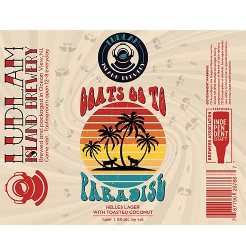 Ludlam Goats Go To Paradise Helles Lager 16OZ SINGLE CAN