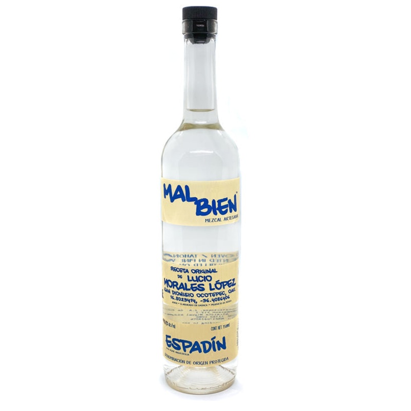 MAL BIEN MEZCAL ARTESANAL ESPADIN LUCIO MORALES LOPEZ 91 750ML 750ML