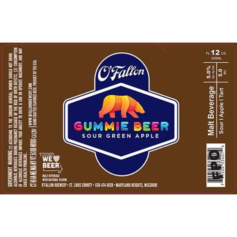 O'Fallon Gummie Beer (Sour Green Apple) 12OZ SINGLE CAN