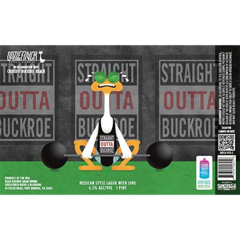 Oozlefinch Straight Outta Buckroe Lager 16OZ SINGLE CAN
