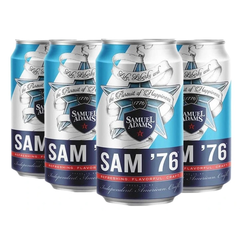 SAMUEL ADAMS 76 LIGHT LAGER 355ML 6PK CAN @ Windermere [1009003] 2130 ml
