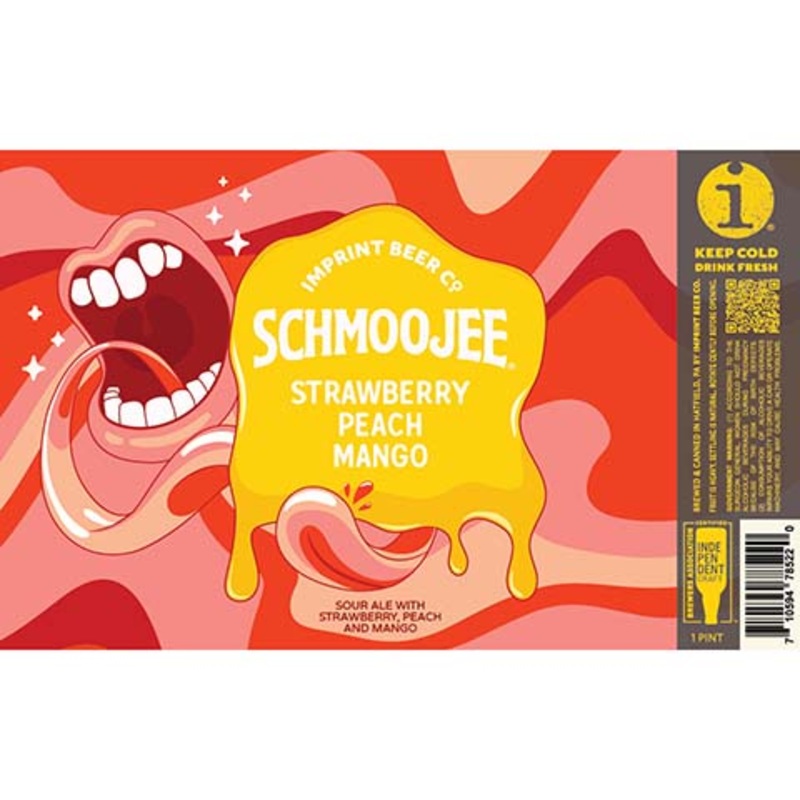 Imprint Beer Schmoojee Strawberry Peach Mango Sour Ale 16OZ SINGLE CAN
