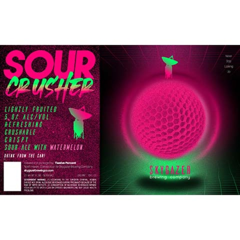 Skygazer Sour Crusher Watermelon Sour Ale 16OZ SINGLE CAN