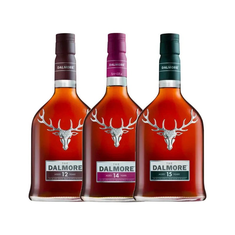 The Dalmore 12, 14 & 15 Scotch Whisky Bundle