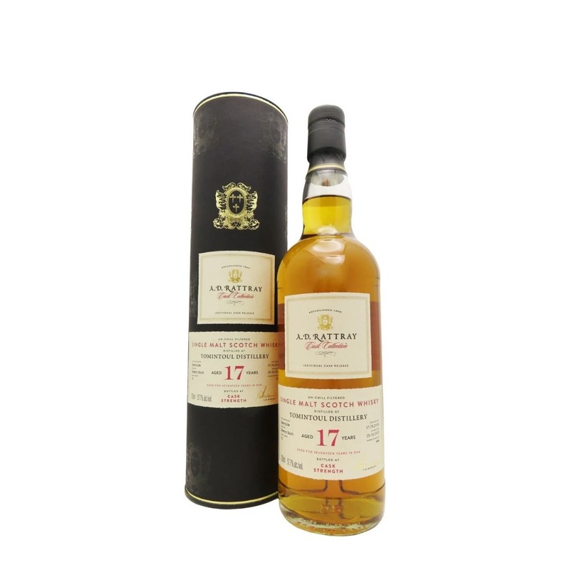 A.D. Rattray Tomintoul 17yr Single Malt Scotch Whisky Cask Strength 700mL 57.7%