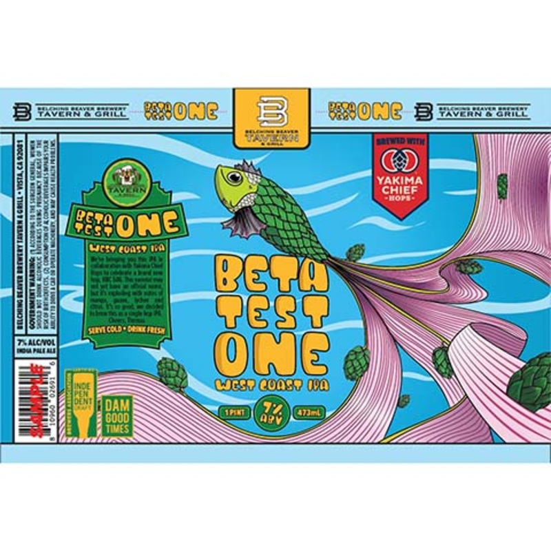 Belching Beaver Beta Test One West Coast IPA 16OZ SINGLE CAN