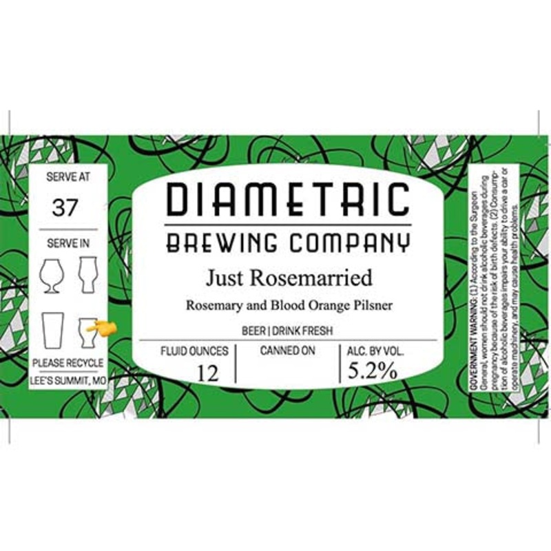 Diametric Just Rosemarried Pilsner 12OZ SINGLE CAN