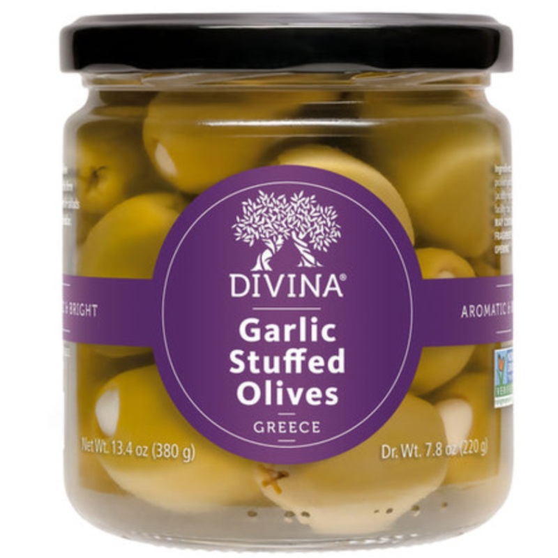 Divina Green Olives With Garlic