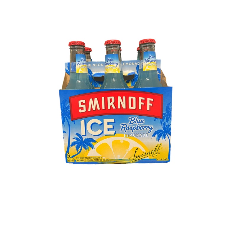 Smirnoff Ice Blue Raspberry Lemonade 6 Pack Bottles