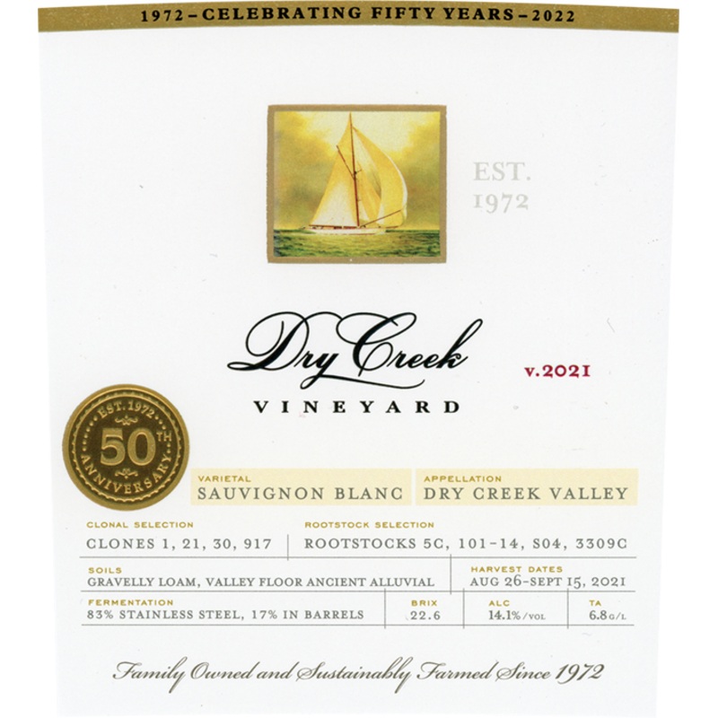 DRY CREEK SAUVIGNON BLANC 2022 750 mL