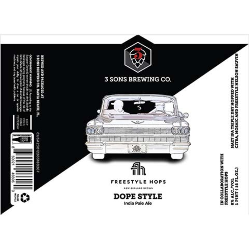 3 Sons Dope Style Hazy IPA 16OZ SINGLE CAN