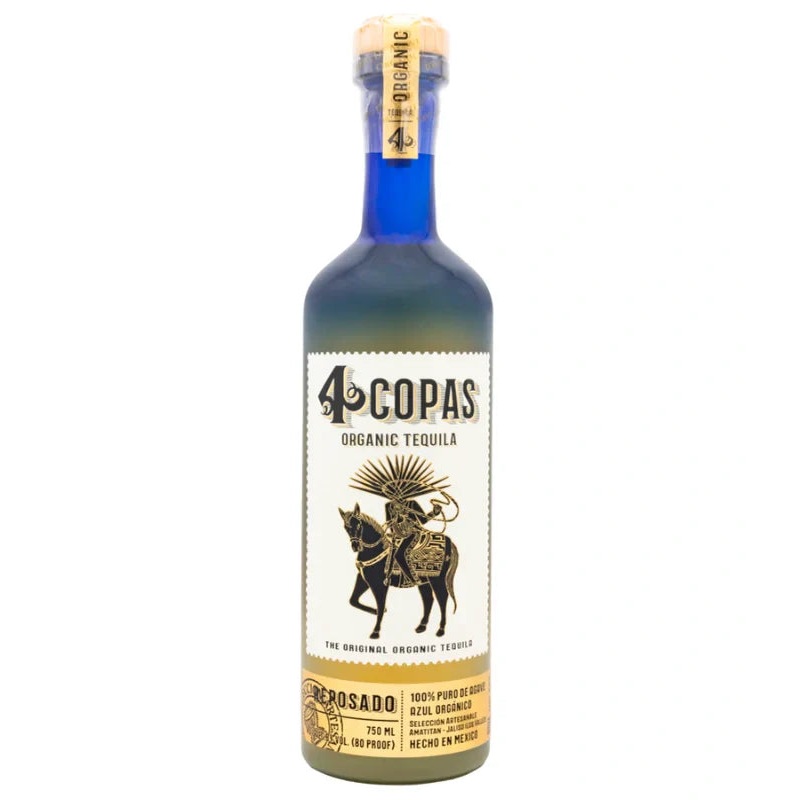 4 Copas Organic Tequila Reposado 750mL