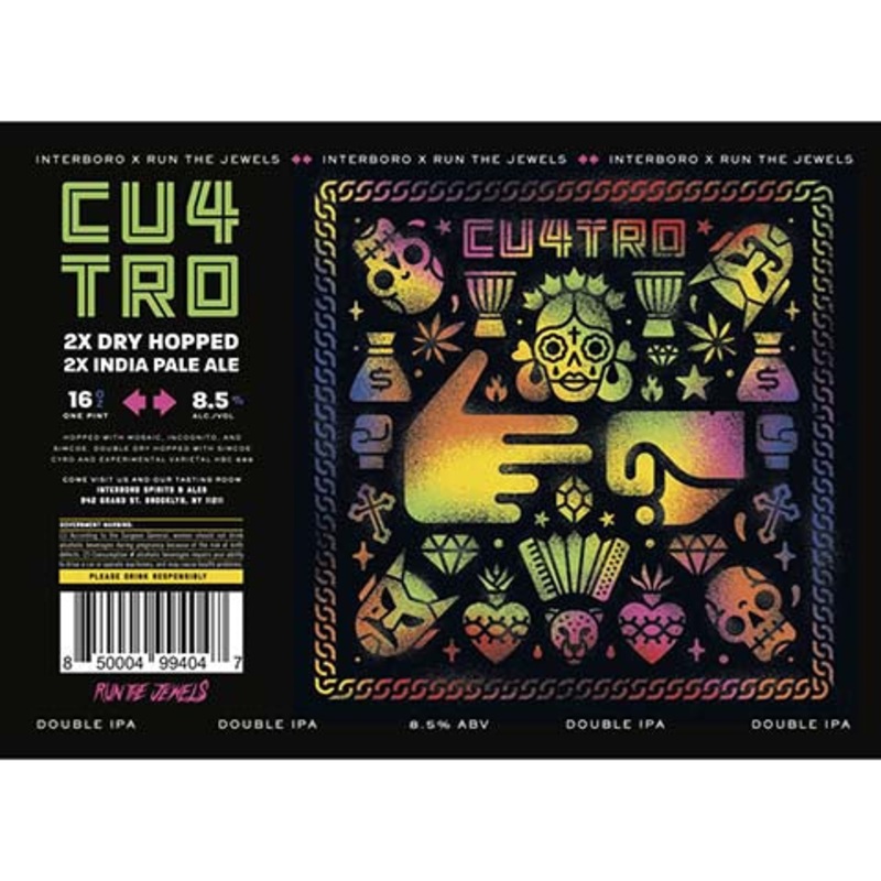 Interboro Cu4tro 2x Dry Hopped 2x IPA 16OZ SINGLE CAN