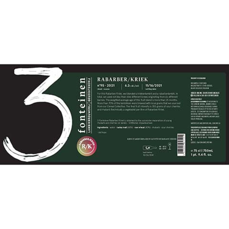 3 Fonteinen Rabarber/Kriek 750ML BTL