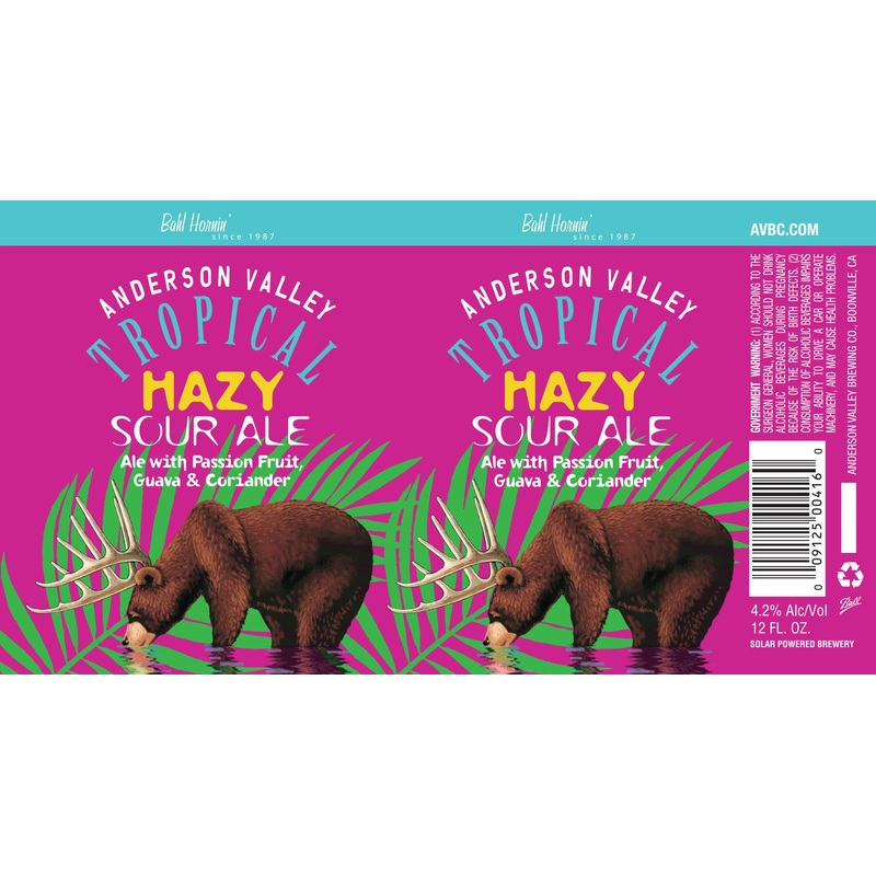 ANDERSON VALLEY TROPICAL HAZY SOUR 4/6PK CANS 12 oz (24)