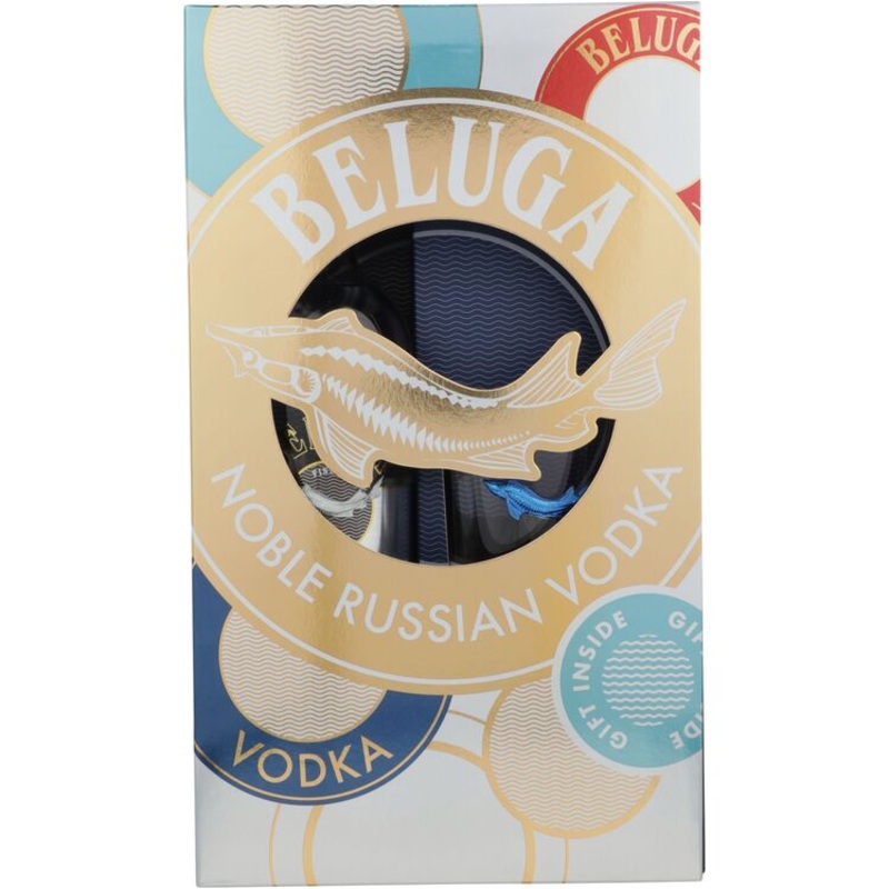 BELUGA VODKA NOBLE EXPORT 80 W/ ROCK GLASS 750ML 750ML
