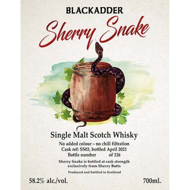 Blackadder Sherry Snake Single Malt Scotch Whisky 700ML BTL
