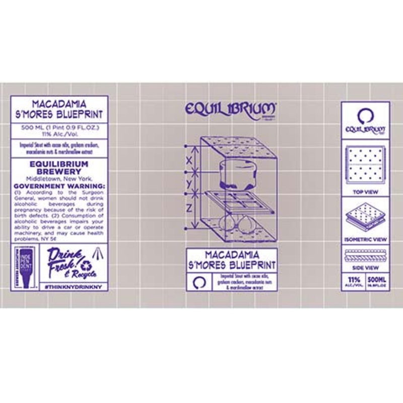 Equilibrium Macadamia S'mores Blueprint Imperial Stout 500ML BTL