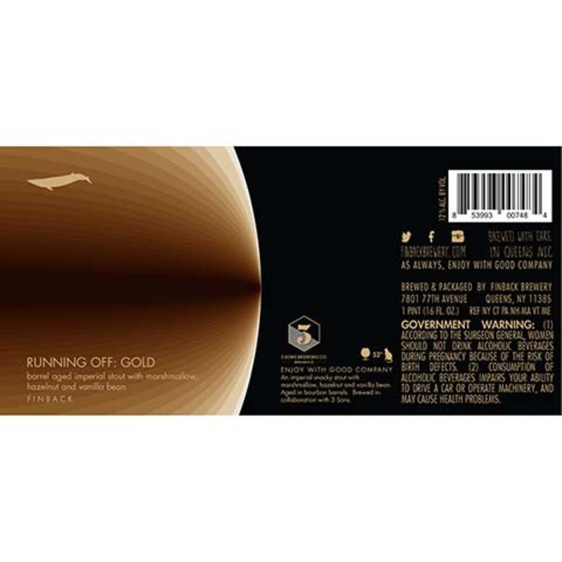 Finback Running Off: Gold Barrel Aged Imperial Stout 16OZ SINGLE CAN