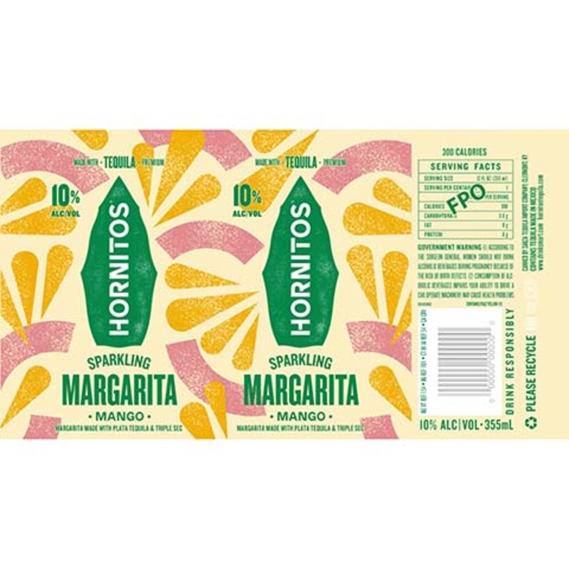 Hornitos Sparkling Margarita (Mango) 12OZ SINGLE CAN