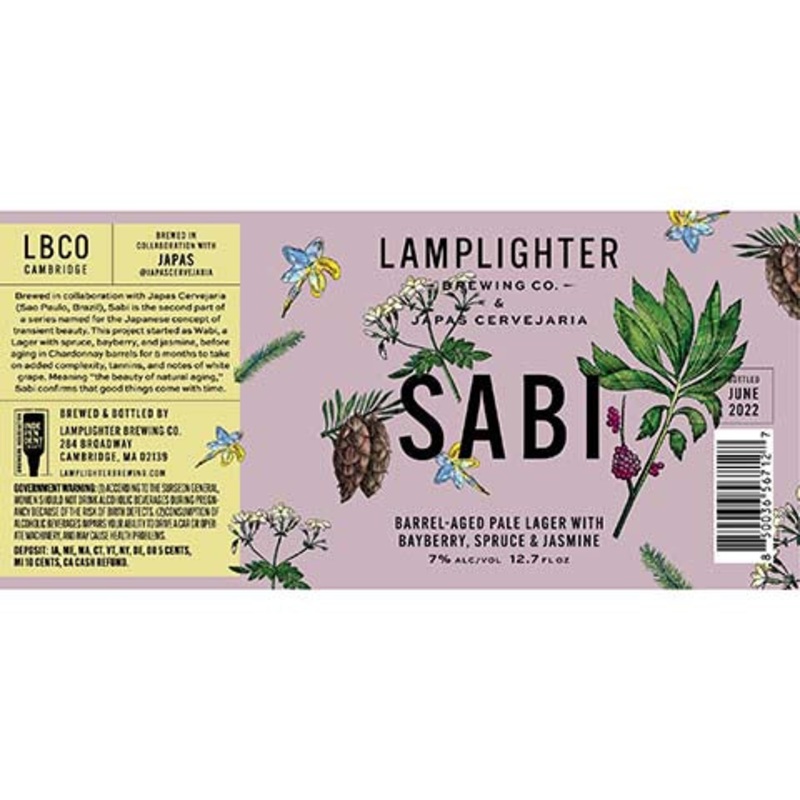 Lamplighter Sabi Barrel Aged Pale Lager 375ML BTL