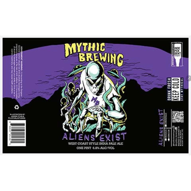 Mythic Aliens Exist West Coast IPA 16OZ SINGLE CAN