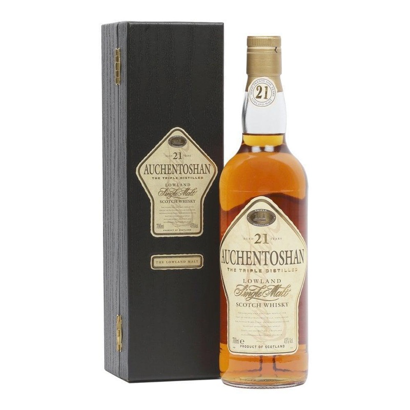 Scotch Auchentoshan 21 Years The Bourbon and Sherry Casks Triple Distilled Lowland Single Malt Scotch Whisky 43.0% Vol. - rare old bottling