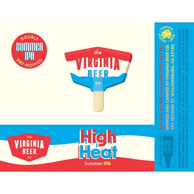 The Virginia Beer High Heat Summer IPA 16OZ SINGLE CAN