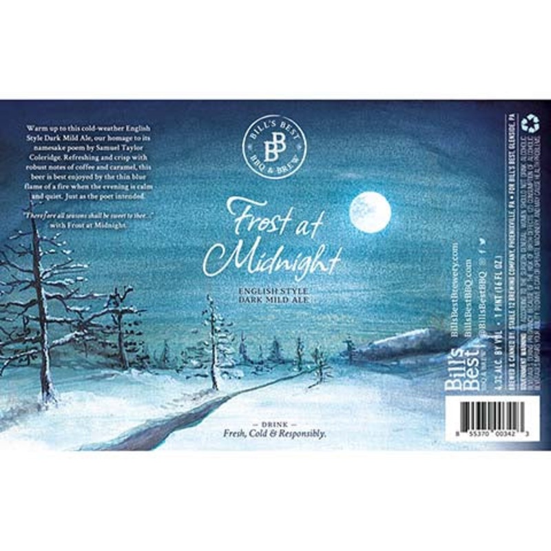 Bill's Best Frost at Midnight Dark Mild Ale 16OZ SINGLE CAN