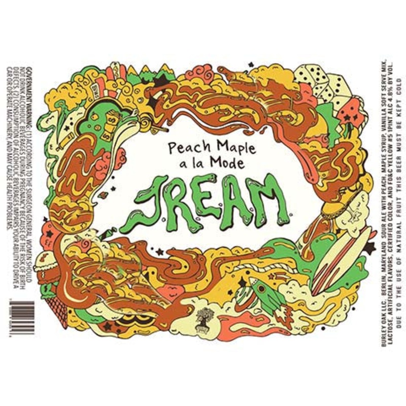 Burley Oak Peach A La Mode JREAM Sour Ale 16OZ SINGLE CAN