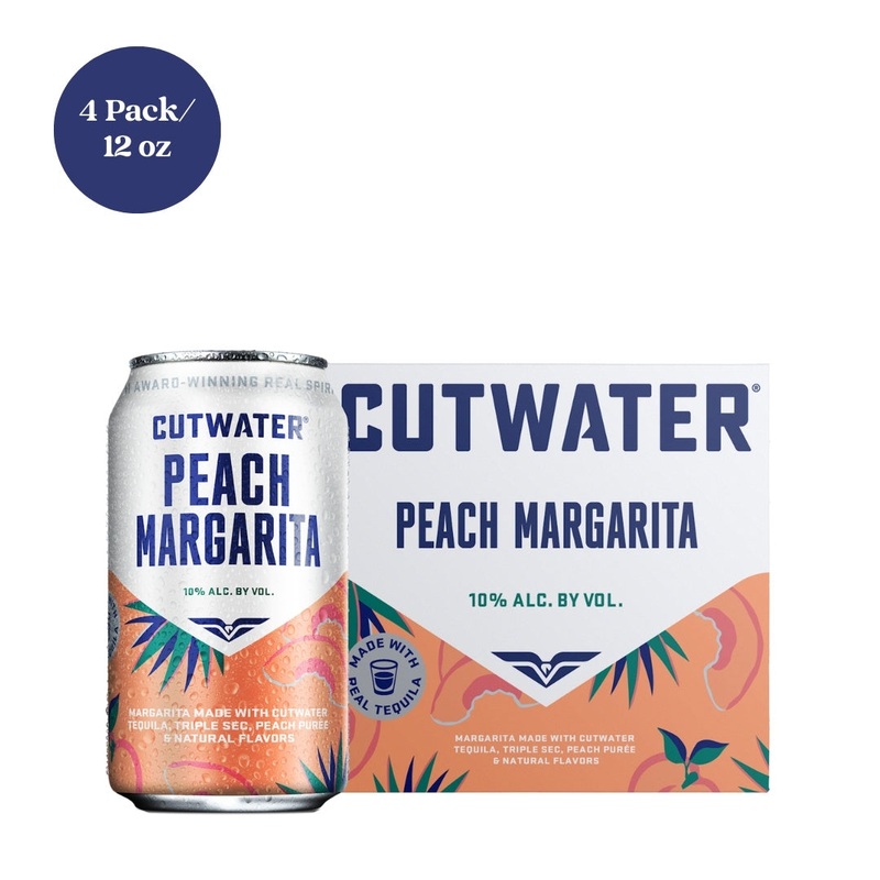 Cutwater Peach Margarita Ready-to-Drink 4pk 12oz Canned Cocktails