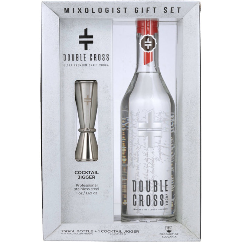 DOUBLE CROSS VODKA 80 W/ JIGGER 750ML 750ML