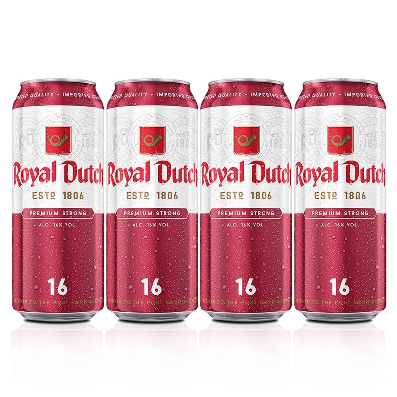 Royal Dutch Premium Strong 16% Beer 500ml Can (4-Pack Promo)