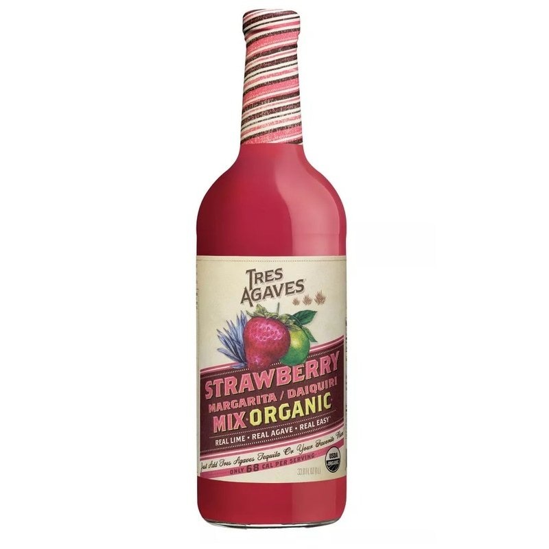 Tres Agaves Organic Strawberry Margarita-Daiquiri Mix 750ML BTL