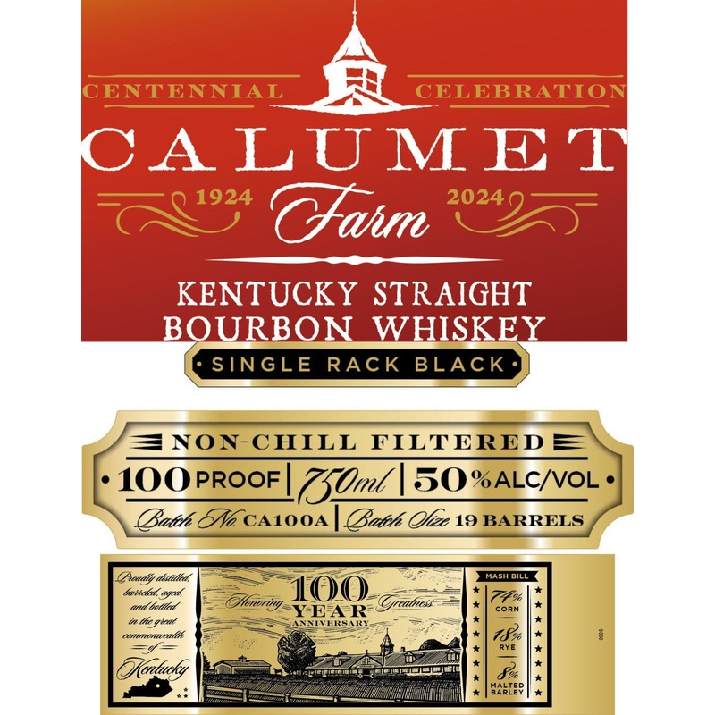 Calumet Farm Kentucky Straight Bourbon Whiskey - Centennial Celebration Edition