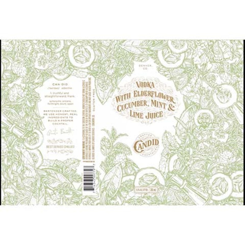 Candid: Vodka/Elderflower/Cucumber/Mint/Lime Juice 355ML CAN