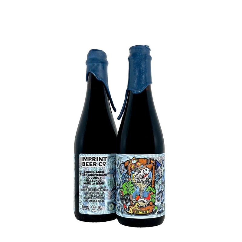 Imprint Barrel Aged 6ixth Anniversary Coconut Hazelnut Vanilla Bean Imperial Stout Beer 500mL