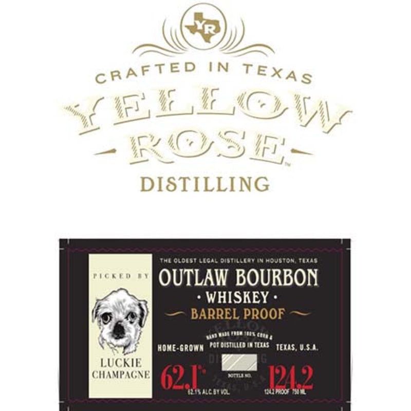 Yellow Rose Barrel Proof - Luckie Champagne Bourbon Whiskey 750ML BTL