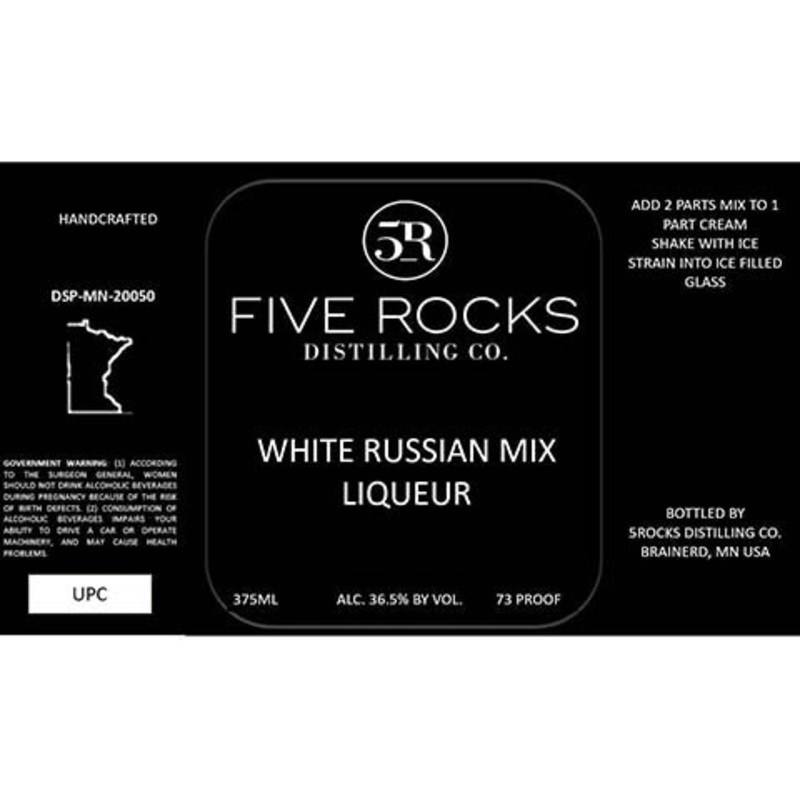 Five Rocks White Russian Mix Liqueur 375ML BTL