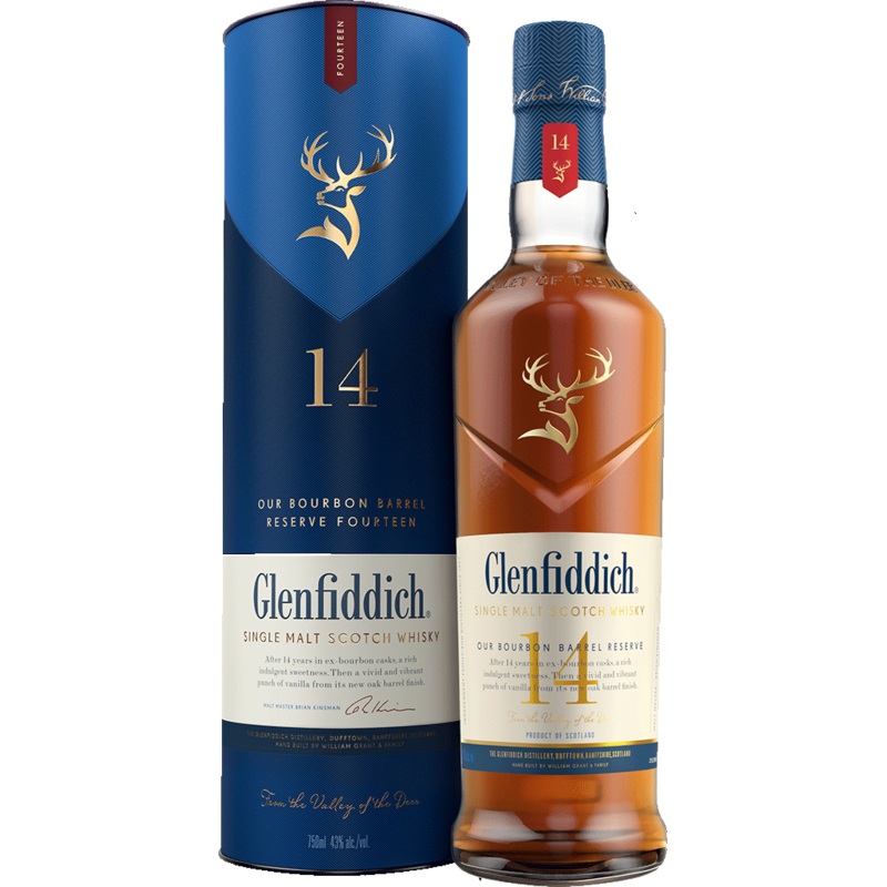 GLENFIDDICH 14YO BOURBON BARREL 750 ML