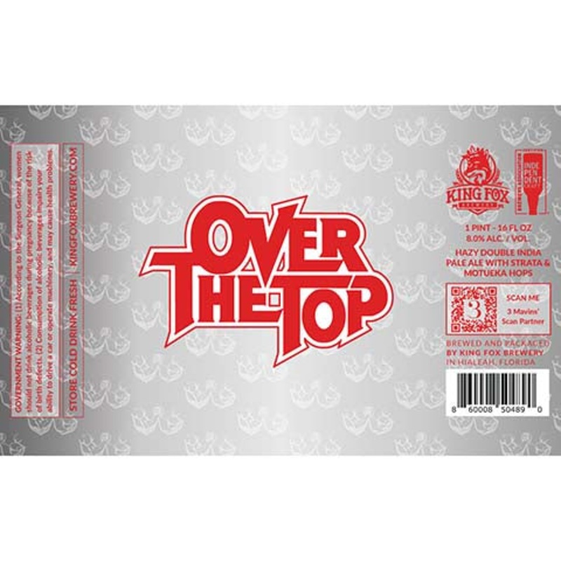 King Fox Over The Top Hazy DIPA 16OZ SINGLE CAN