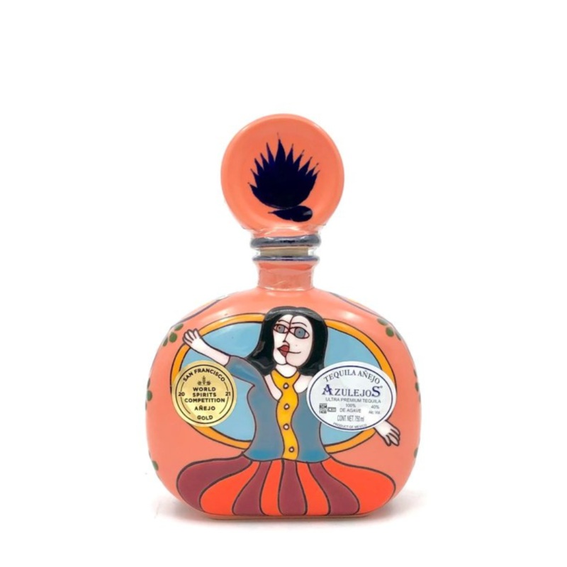 Azulejos Ultra Premium Tequila Aejo Tequila 750mL (Salmon Color)