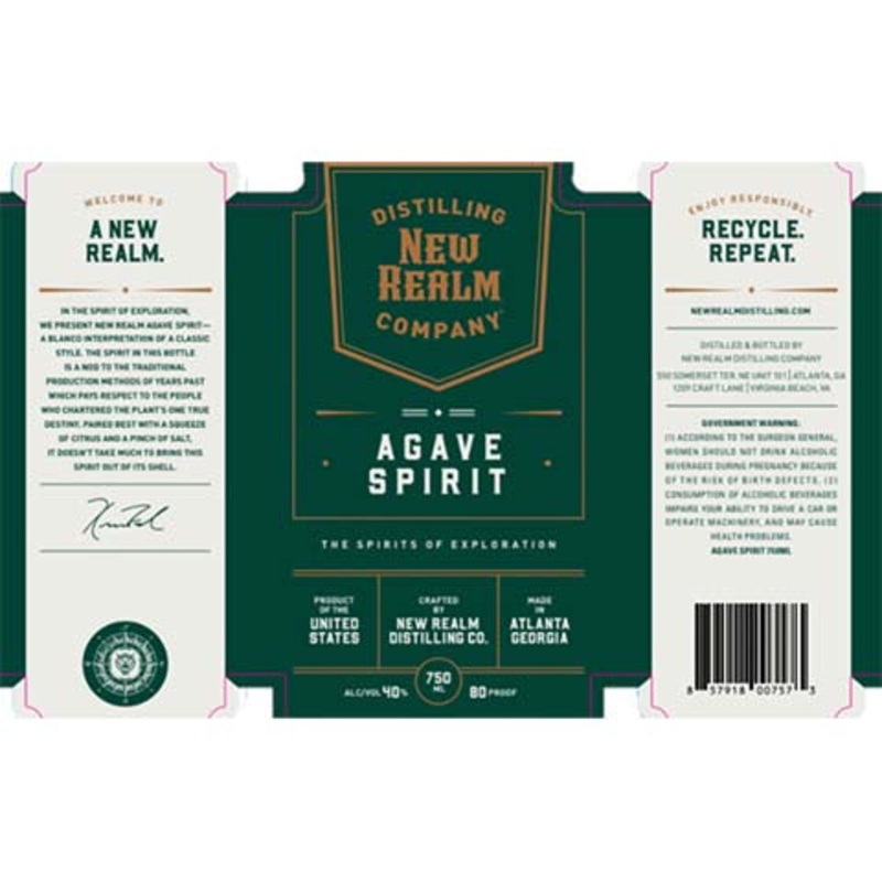 New Realm Agave Spirit 750ML BTL
