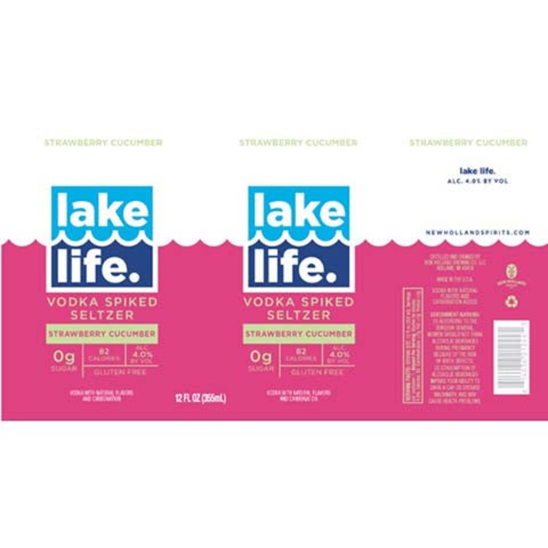Lake Life Strawberry Cucumber Vodka Spiked Seltzer 12OZ SINGLE CAN