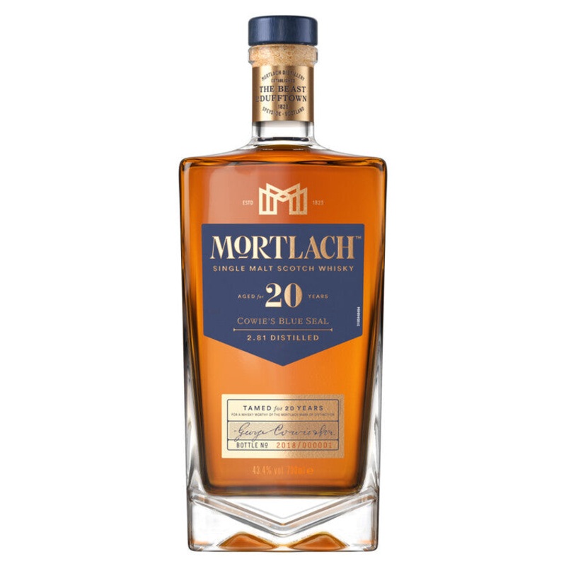 MORTLACH SINGLE MALT SCOTCH COWIE'S BLUE SEAL 20 YR 86.8 750ML 750ML