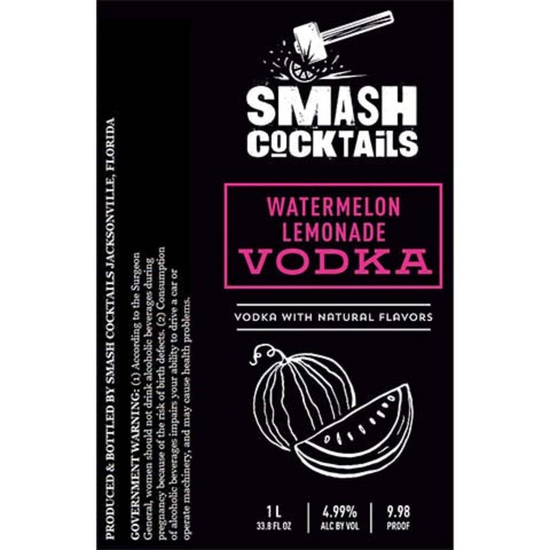 Smash Cocktails Watermelon Lemonade Vodka 1L BTL