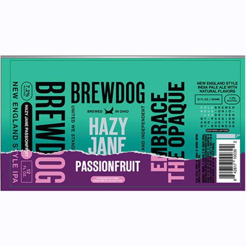 Brewdog Hazy Jane Passionfruit New England Style IPA 12OZ SINGLE CAN